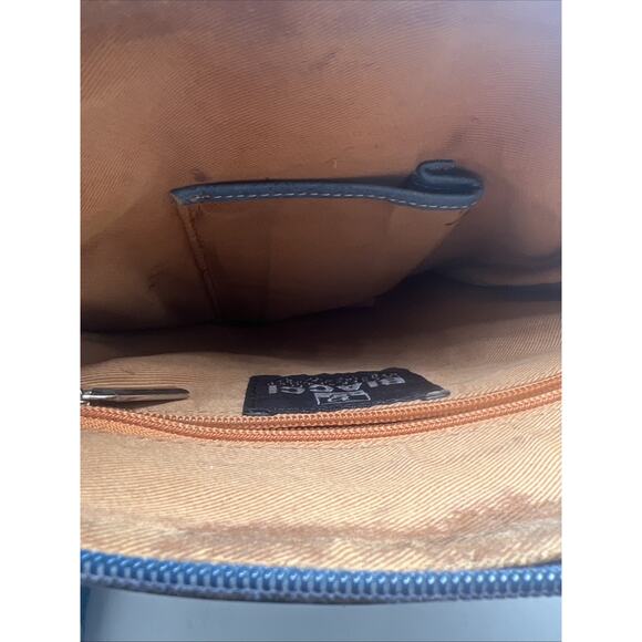 Biacci Leather Peacock Design Crossbody Purse - Picture 5 of 11